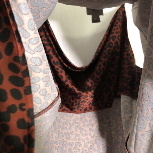 Ava Viv Cami Tank Womens 4X Black Satin Leopard Animal Print Top Adjustable New - Picture 12 of 13